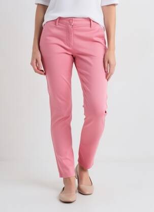 Pantalon slim buzunare roz HAPPY femeie