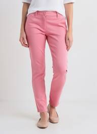Pantalon slim buzunare roz HAPPY femeie