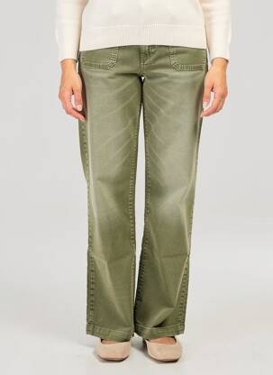 Pantalon drept elasticitate mărime normală verde FIVE femeie