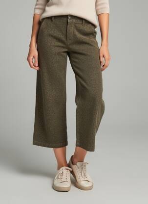 Pantalon 7/8 elasticitate mărime normală verde HAPPY femeie