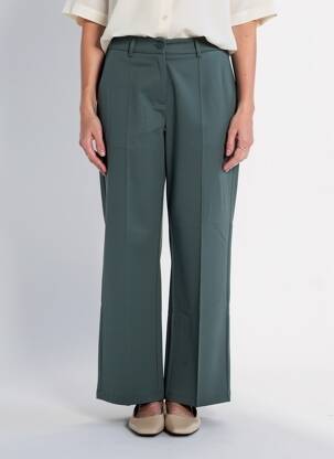 Pantalon chino țesătură poplin mărime normală verde ZILCH femeie
