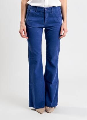 Pantalon evazat elasticitate mărime normală albastru HAPPY femeie