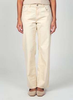 Pantalon drept elasticitate mărime normală bej CREAM femeie