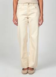 Pantalon drept elasticitate mărime normală bej CREAM femme