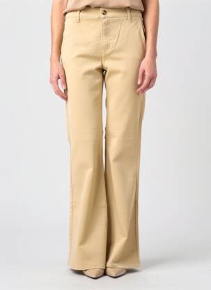 Pantalon evazat elasticitate mărime normală bej HAPPY femeie