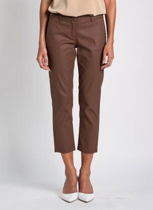 Pantalon 7/8 elasticitate mărime normală maro HAPPY femeie