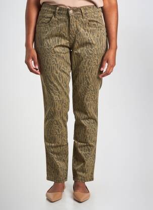 Pantalon slim elasticitate mărime normală verde CREAM femeie