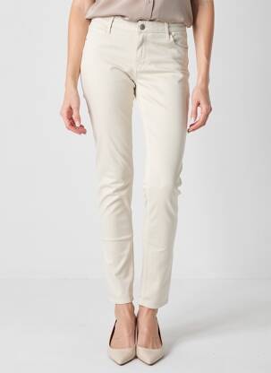 Pantalon slim elasticitate mărime normală bej REIKO femeie