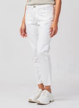 Pantalon 7/8 elasticitate mărime normală alb DENIM STUDIO femeie