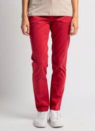 Pantalon chino închidere cu fermoar sub clapetă cu nasturi mărime normală roșu HAPPY femeie