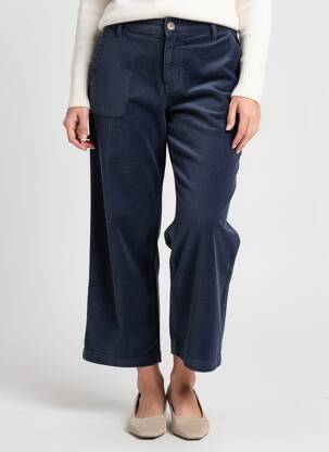 Pantalon 7/8 elasticitate mărime normală albastru HAPPY femeie