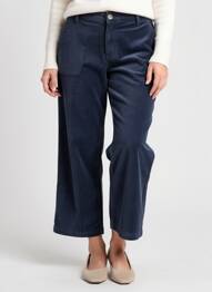 Pantalon 7/8 elasticitate mărime normală albastru HAPPY femeie