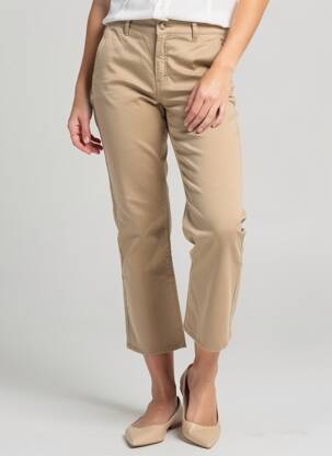 Pantalon 7/8 elasticitate mărime normală maro HAPPY femeie