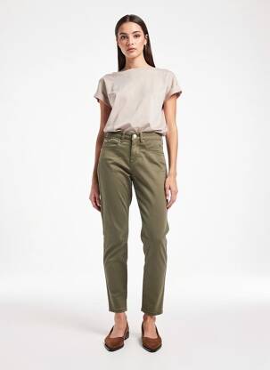 Pantalon slim elasticitate mărime normală verde CREAM femeie