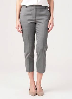 Pantalon 7/8 elasticitate mărime normală gri LA PETITE FRANCAISE femeie