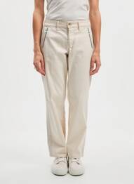 Pantalon chino țesătură poplin mărime normală bej HAPPY femme