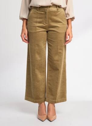 Pantalon drept elasticitate mărime normală verde LA PETITE FRANCAISE femeie