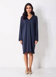 Rochie midi mâneci lungi mâneci lungi albastru ZILCH femme