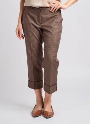 Pantalon 7/8 talie cu cleme mărime normală maro LEE COOPER femeie