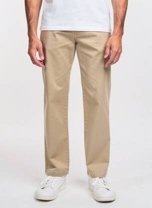 Pantalon chino țesătură poplin mărime normală bej OXBOW bărbat