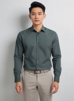 Cămașă cu mâneci lungi imprimeu fantezie verde LEE COOPER bărbat