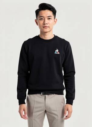Hanorac broderie mâneci lungi negru LE COQ SPORTIF bărbat