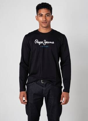 Tricou croială dreaptă mâneci lungi negru PEPE JEANS bărbat