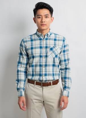 Cămașă cu mâneci lungi croială dreaptă albastru LEE COOPER bărbat
