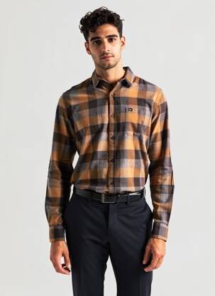 Cămașă cu mâneci lungi croială dreaptă portocalie QUIKSILVER bărbat