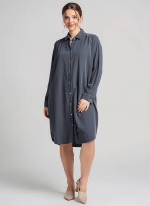 Rochie scurtă mâneci lungi mâneci lungi gri HARTFORD femeie