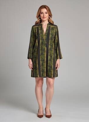 Rochie scurtă mâneci lungi mâneci lungi verde MOMONI femeie