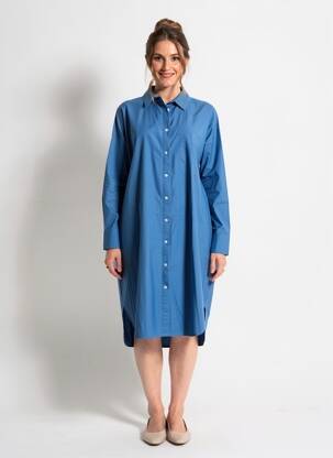Rochie midi mâneci lungi mâneci lungi albastru MKT STUDIO femeie