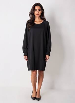 Rochie scurtă mâneci lungi mâneci lungi negru ICHI femeie