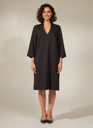 Rochie midi mâneci 3/4 mâneci 3/4 negru CATNOIR femeie