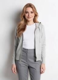 Vestă cu mâneci lungi elasticitate gri ABSOLUT CASHMERE femme