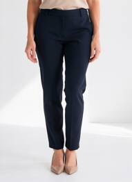 Pantalon drept țesătură poplin mărime normală albastru EVA KAYAN femme
