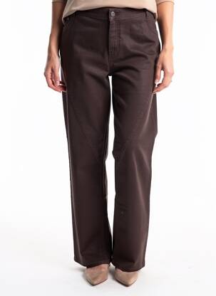 Pantalon drept elasticitate mărime normală maro EVA KAYAN femeie