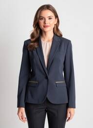 Sacou croială cambrată albastru EVA KAYAN femme