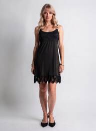 Rochie scurtă guler rotund bretele subțiri negru CREAM femeie