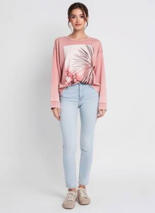 Hanorac elasticitate mâneci lungi roz MAISON SCOTCH femeie