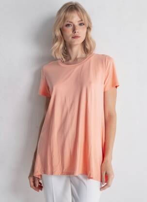 Tricou elasticitate mâneci scurte portocalie MAJESTIC FILATURES femeie