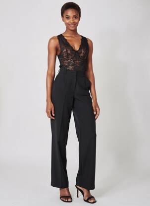 Top elasticitate fără mâneci negru CREAM femeie