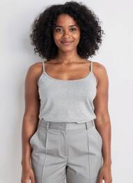 Top elasticitate bretele subțiri gri AMERICAN VINTAGE femme