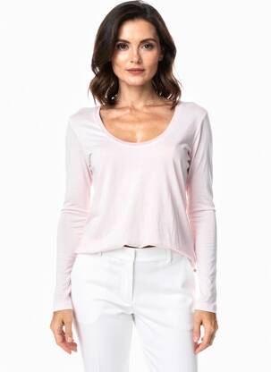 Tricou mâneci lungi mâneci lungi roz SCOTCH & SODA femeie