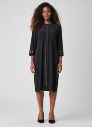 Rochie midi mâneci lungi mâneci lungi negru JOSEPH RIBKOFF femeie