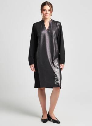 Rochie midi mâneci lungi mâneci lungi negru TUZZI femeie
