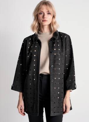 Jachete casual țesătură suedină negru JOSEPH RIBKOFF femeie
