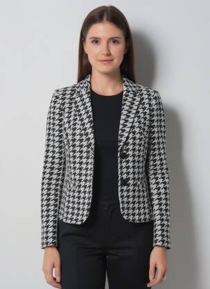 Jachete casual guler tip costum negru FRANK WALDER femeie