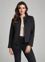 Jachete casual guler rotund negru CATNOIR femeie