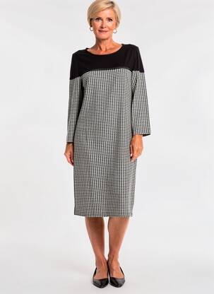 Rochie midi mâneci lungi mâneci lungi negru FRANK WALDER femeie